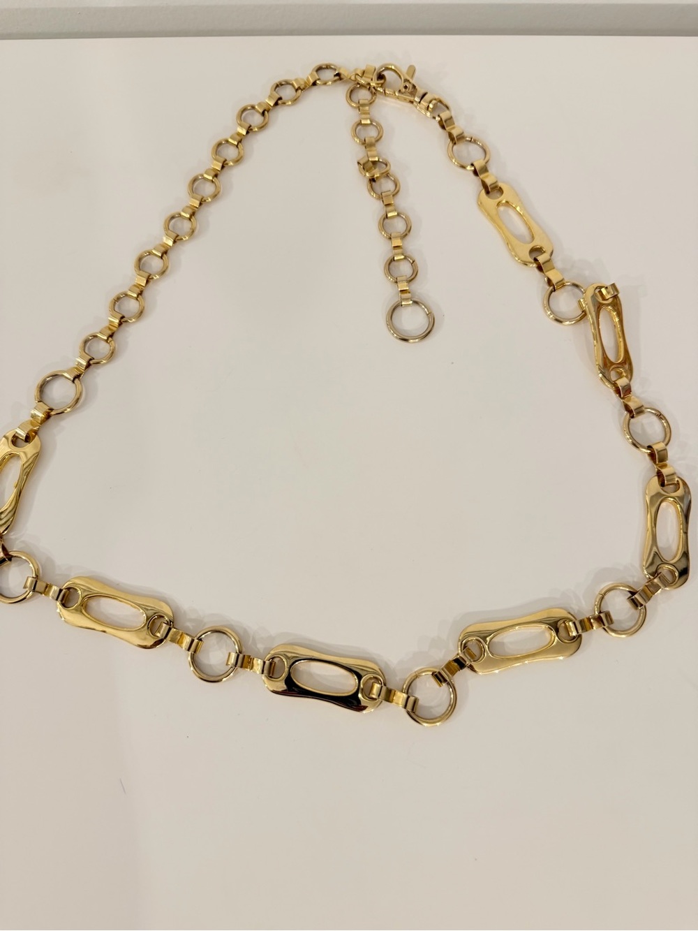 Gold-Tone Link Chain Melt Adjustable Belt